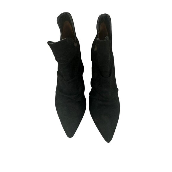 Mi.iM Black Kendell Vegan Suede V-Cut Pointed Toe Ankle Boots Booties Size 8.5 - Picture 6 of 9